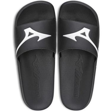 Imagem de Chinelo Mizuno Slide Basic Masculino, Preto, Branco, 43-44