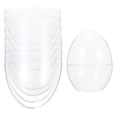 Imagem de Caixas de ovos de Páscoa transparentes preenchíveis: 8 peças de ovo oco transparente de plástico para caça surpresa para festa de Páscoa, casamentos, chás de aniversário, comemorações, lembrancinhas