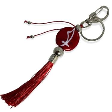Imagem de META ATACADO, Chaveiro Orixá Ogum Guerreiro Umbanda Candomblé Cor:Vermelho 16 cm em Murano