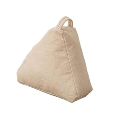 Imagem de Fenteer Almofada decorativa triangular para assento, almofada macia e confortável para usar no chão, cadeira, cama, para adultos, escritório e férias, Branco