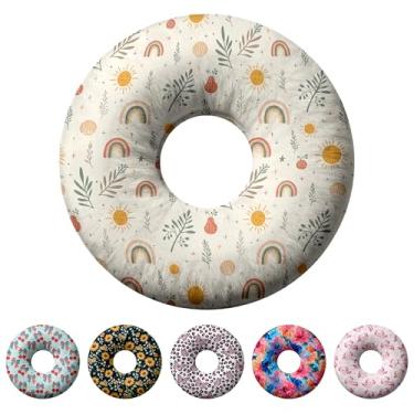 Imagem de Travesseiro de piercing de orelha para dormir de lado, travesseiros com furos para dor de ouvido, travesseiro de donut para adultos, CNH, alívio de dor de ouvido, almofada de pressão e orifício no