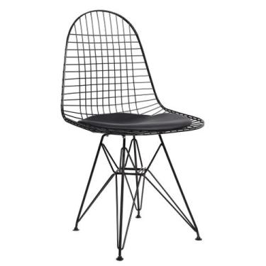 Imagem de Cadeira Eiffel Sem Braços - Aramada - Cor Preta - shopshop