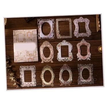 Imagem de Phefop Enfeites de Diário Vintage, 20 Folhas de Recortes de Moldura Oca Em Relevo para Scrapbooking, Decoração de álbum de Fotos DIY, Materiais de Diário Indesejados e Materiais de Arte de Colagem (papel para escrever 3)