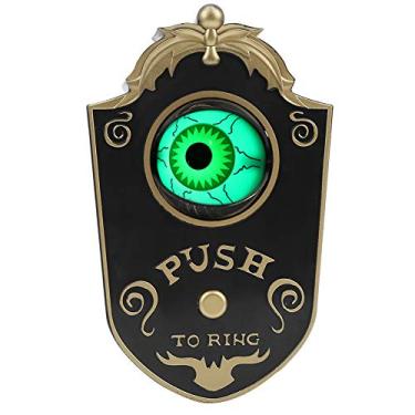 Imagem de Generic Campainha de Halloween Com Globo Ocular, Presente de Mordaça Com Som Assustador para Decoração de Festa de Halloween Branco 7,1 X 4,3 pol. (#11)