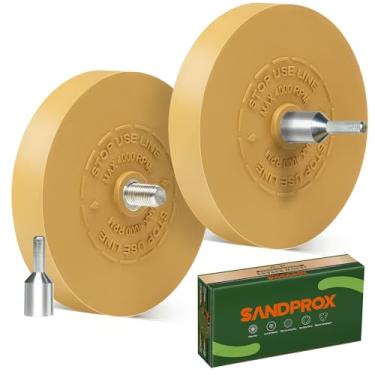 Imagem de SANDPROX Removedor de decalque roda borracha roda pacote 2 removedor de decalque de vinil com adaptador roda de borracha para furadeira remove carro decalque removedor de adesivo ferramenta para