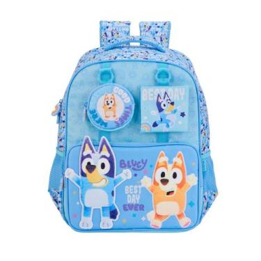Imagem de Mochila 16" Costas Escolar Bluey e Bingo Infantil Youtuber - Xeryus, A
