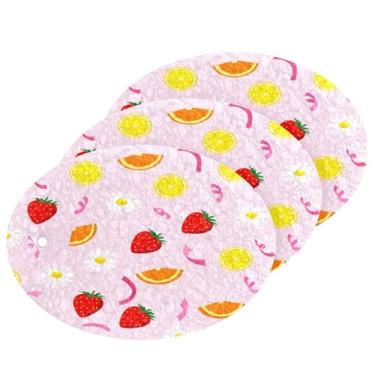 Imagem de Wassud Esponja de polpa de madeira de frutas para pratos, pacote com 3 esponjas de cozinha para limpeza, esfregão resistente para panelas antiaderentes, esponjas de lavar louça para pia, suprimentos