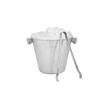 Imagem de Balde de Gelo com Pegador, Aço Inox, 750ml, 12cm Altura x 12cm Diâmetro