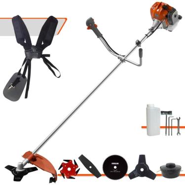 Imagem de Roçadeira RL430ACNTK À Gasolina 2T 43cc 1,7HP Completa C/ Carretel Nylon e Lâmina 3 Pontas + EXTRA Lâmina 2 Pontas, Lâmina 6 Pontas e Lâmina 80 Dentes