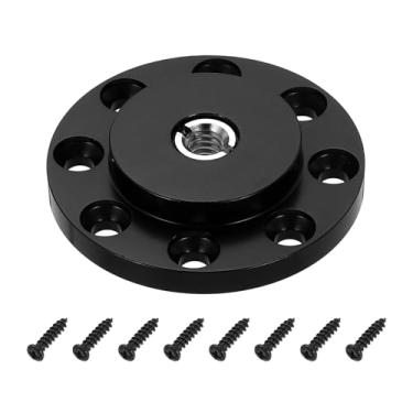 Imagem de PATIKIL Suporte adaptador de tripé de rosca de 3/20.3 cm, 30 mm de diâmetro, flange de liga de alumínio, placa de montagem em tripé com parafusos adaptadores de 1/10.2 cm para monitor Magic Arms Light