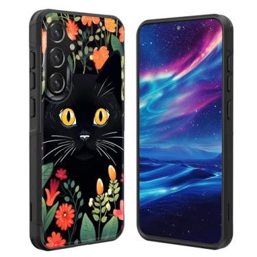 Imagem de GFEWYTJYJ Capa para Galaxy S25 FE, [proteção contra quedas de grau militar] Capa de telefone antiderrapante resistente à prova de choque para Samsung Galaxy S25 FE 6,7 polegadas 2025, gatos pretos
