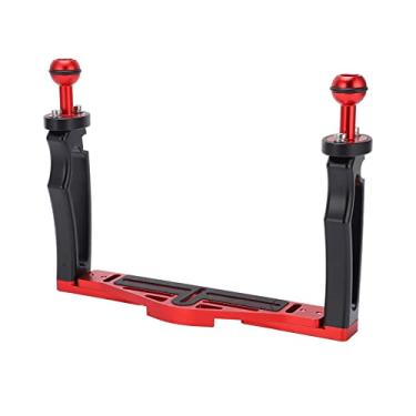 Imagem de Acouto Plataforma Estabilizadora de Bandeja de Alça Dupla Caixa de Câmera Subaquática de Mergulho - Suporte Ergonômico de Estabilizador de Liga de Alumínio Com Alças Câmeras SLR e Luzes de Mergulho