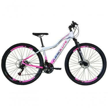 Imagem de Bicicleta Aro 29 Absolute Hera Feminina Alumínio 21v Freio A Disco Garfo Suspensão Mtb branco-rosa Tam: 15