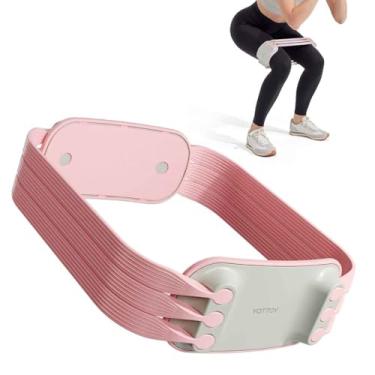 Imagem de YOTTOY Conjunto de faixas de resistência ajustáveis, 9 a 27 kg com 6 faixas de látex, faixas de exercícios para academia em casa, faixas de treino para pernas e glúteos, faixas elásticas para
