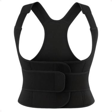 Imagem de Corretor Postural Modelador Ajustável Colete Unissex Cervical Coluna C