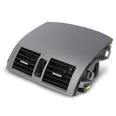 Imagem de DOTCOM Painel de painel central A/C acabamento da moldura superior para Toyota Corolla 2009 2010 2011 painel central superior 55435-02220, 55436-02180 55670-02160, 55663-02060 cinza