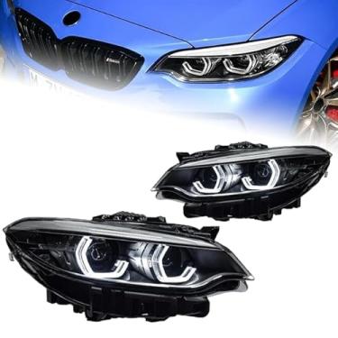 Imagem de TYPY Luzes de carro para BMW F22 2014-2019 LED farol projetor animação DRL cabeça lâmpada M2 sinal de animação acessórios automotivos (para carro original Xenon)