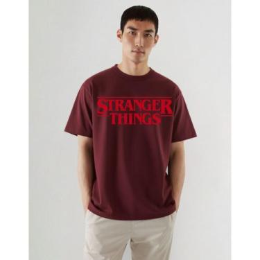 Imagem de Camiseta Unissex Stranger Things Logo Clássica Série Netflix Geek 100%