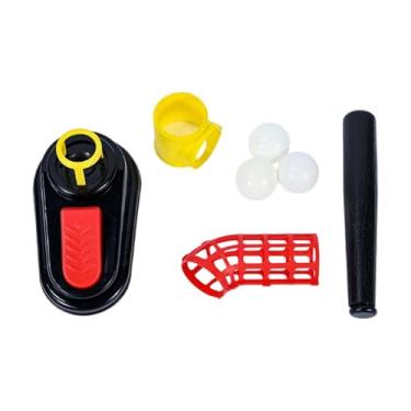 Imagem de MotiveTech Máquina de arremesso de beisebol para crianças, lançador prático para treinamento com 3 bolas de beisebol, ideal para presentear crianças.