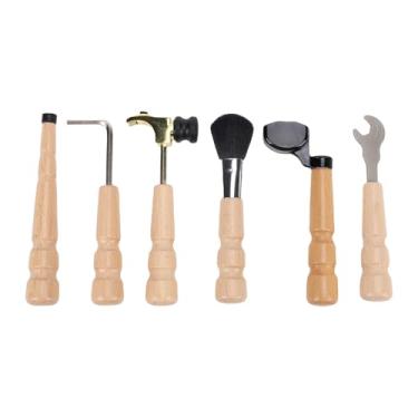 Imagem de Alomejor Ferramentas de Guitarra, Martelo Multifuncional e Ajustador de Haste de Treliça, Ferramentas de Manutenção de Madeira de Faia para Guitarra, Violino, Instrumentos de Latão