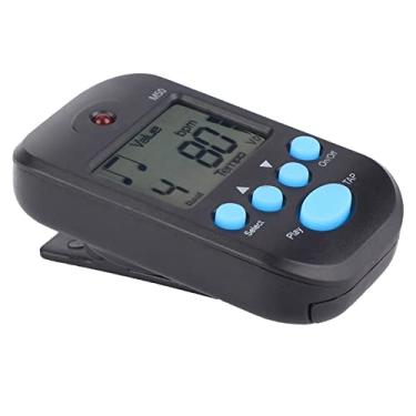 Imagem de Luqeeg Mini Metrônomo Digital Portátil Com Design de Encaixe, Ritmo Ajustável para Músicos, Material Plástico Preto