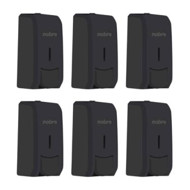 Imagem de Kit com 6 Dispenser para Sabonete Líquido ou Álcool Gel 800ml Com Reservatório - Preto