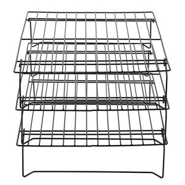 Imagem de GLOGLOW Rack de Molde de Cozimento, Bandeja Antiaderente para Grelhar, 3 Barras Transversais, Fluxo de Ar Aprimorado, 13,39 X 9,65 Polegadas, para Pão e Biscoitos, Resfriamento de Aço Carbono Nan