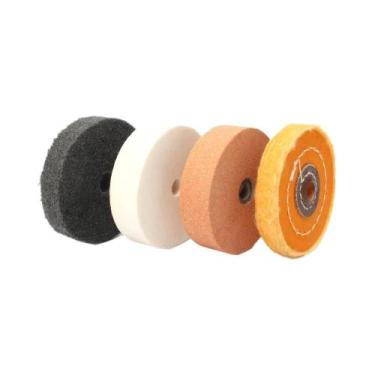 Imagem de Conjunto De Rodas De Polimento De Cerâmica E Feltro De Nylon De 75mm P