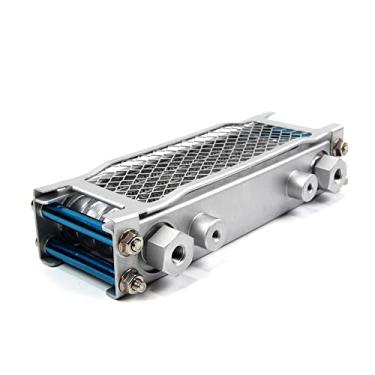 Imagem de Arashi Radiador de óleo de motor universal acessórios de motocicleta alumínio prata de alta qualidade