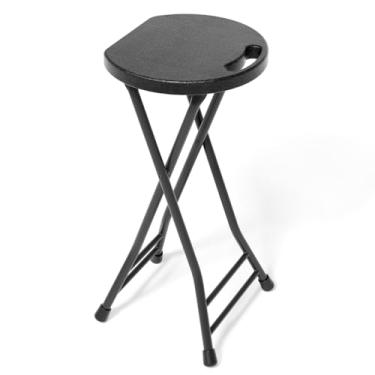 Imagem de Banqueta dobrável LEDALY de 45 cm com alça preta (61 cm preto)