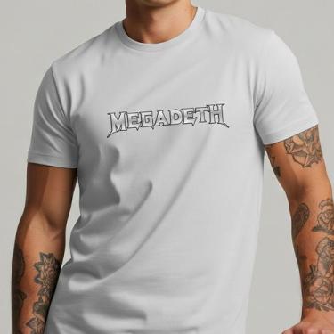 Imagem de Camiseta Masculina Megadeth Banda Metal Rock Básica Estampada - Yazzo,