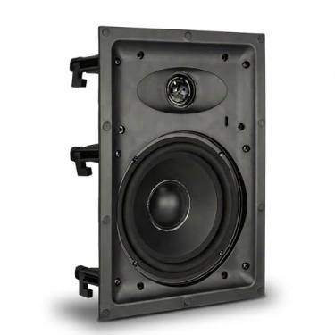 Imagem de STUDIOFINIX Alto-falantes de parede bidirecionais de 16,5 cm, alto-falante estéreo doméstico de 100 watts, perfeito para home theater, interior, escritório, cozinha, sala de estar, quarto (branco