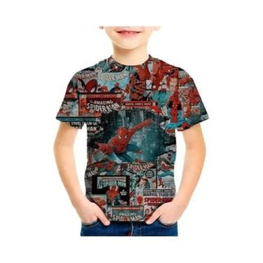 Imagem de Camisetas Infantis De Verão Marvel Spiderman, Camisetas De Manga Curta