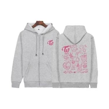 Imagem de Moletom Unissex Estilo Retrô Hip Hop Rap Com Zíper, Manga Longa, Estam