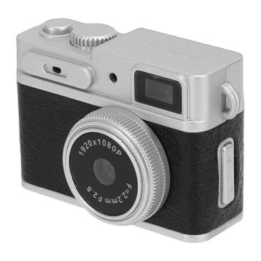 Imagem de Zopsc Câmera Digital Com Chaveiro, Filmadora Bolso Retro 1080P FHD Com Tela 0,96 Polegadas, Cartão Memória 32 GB, Transferência de Dados OTG, para Gravação Diária de Viagens (Preto)