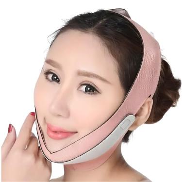 Imagem de Cinta Modeladora Modeladora Facial Afina Rosto e Reduz Papada (Rosa)