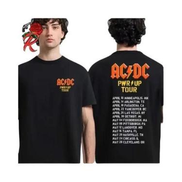 Imagem de Camiseta Clássica AC DC PWR up Tour Europa 2025 Hannover Alemanha Com 