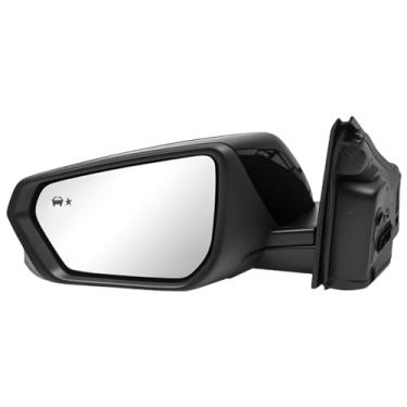 Imagem de Conjunto de espelho do lado esquerdo do motorista compatível com Chevy Equinox 2018-2024, GMC Terrain 2018-2024 com monitor de ponto cego aquecido, seta e vidro ajustável substitui 84225386 (8 pinos)