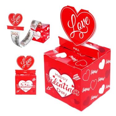 Imagem de Hoyuwak Caixa surpresa para o Dia dos Namorados - Caixa de presente DIY com adesivos personalizados para família e amigos - Maneira divertida e elegante de dar dinheiro como presente