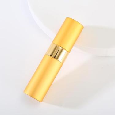 Imagem de Atomizador de perfume rotativo de 8 ml com forro interno de vidro de várias cores, frasco de spray cosmético recarregável, 10,5 x 1,5 cm