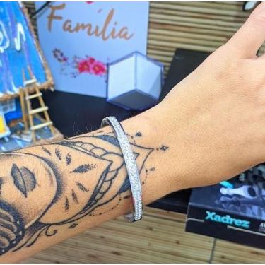Imagem de Pulseira Bracelete Feminino Strass Cravejado com Pedras Zircônias Cris