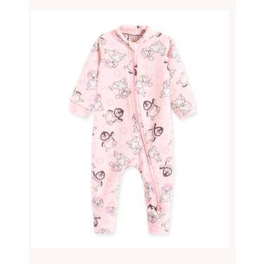 Imagem de Macacão Fleece Bebê Menina Pinguim Rosa Pingo Lelê-Feminino