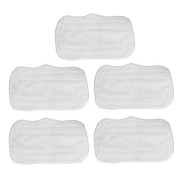 Imagem de Grcfumo 5 pçs pano de limpeza mop pano branco microfibra mop almofada cabeça acessórios para tubarão xt3010 s3111 s1001 s3101 sp100k
