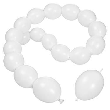 Imagem de 100 Pcs Quick Link Balloons Pearl White Latex Linking Balloons Balloon Wall Arches Chains for Birthday Party Baby Shower Engagement Wedding Anniversary Graduation Arch Christmas Party Decor