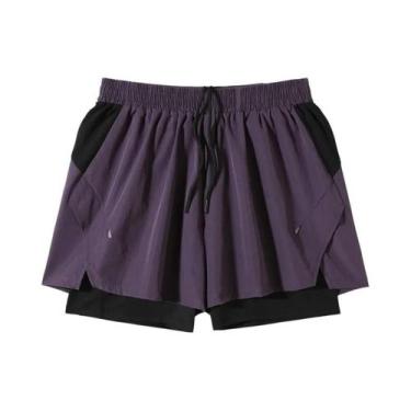 Imagem de Shorts De Corrida Masculinos De Secagem Rápida E Respirável, Compressã