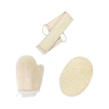 Imagem de Esponja De Banho Natural De Bucha, Esfoliante, Cinto De Lavagem Corpor