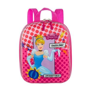 Imagem de Mochila Escolar Infantil De Costas Princesa Cinderela Rosa