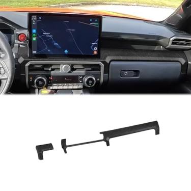Imagem de Hyorabyn Capa de painel de exibição de console central de madeira preta para Toyota 4Runner 2025 2026 ar condicionado painel de saída de ventilação interior acessórios de carro ABS (serve apenas para