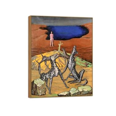 Imagem de Victor Brauner Famosa pintura em tela de arte de parede pronta para pendurar sem título 7 imagens em moldura de madeira para decoração de sala de estar 30 x 40 cm 12 x 16 pol