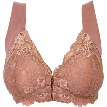Imagem de Sutiã De Mastectomia Macio Fechamento Frontal Pós-cirurgia Sutiãs De Enfermagem Sem Fio Sem Costura Bralette Big Cup Lingerie Top, Coffee, 110D